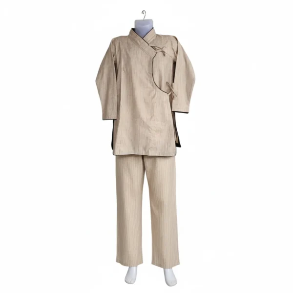Beige Daura top and Sural pants set