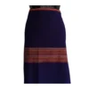 Close-up of waistband and mid stripe on navy Tamang phariya