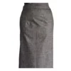 Close view of grey crosshatch suiting Half Bakhu waist