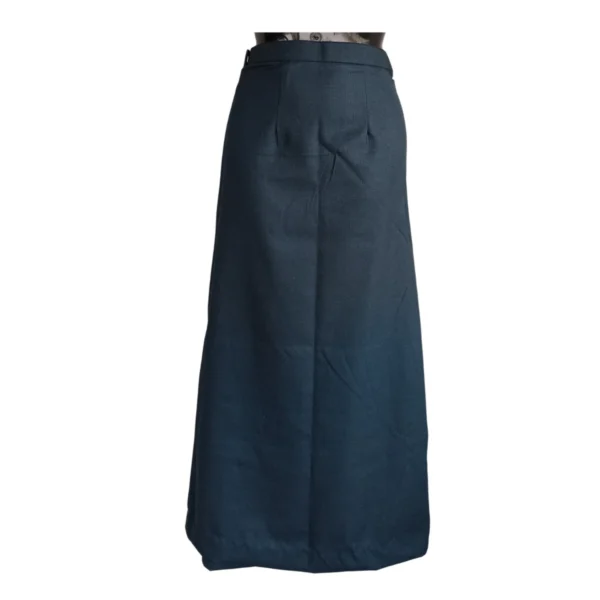 dark teal Half Bakhu with darts and waistband