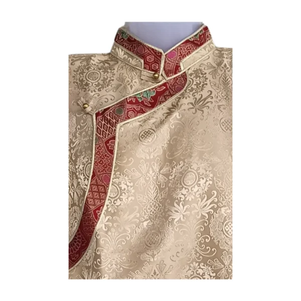 Beige jacquard Khenja close up detail