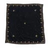 Black velvet ghalek shawl with stone dotted design and border
