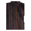 Chaubandi Cholo cotton top – multicolour stripe close-up with zig-zag