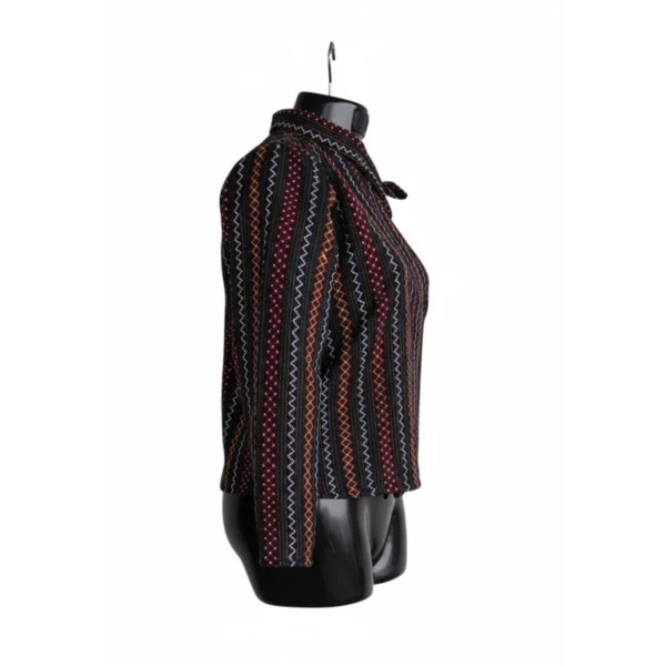 Chaubandi Cholo – stripe pattern side view showing wrap