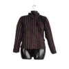 Chaubandi Cholo – stripe pattern, wrap tie and stand collar – front view
