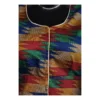 Close up detail shot of Multi-color geometric Subba blouse