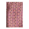 Close-up of Urbandi fabric – pink weave with multicolour geometric motifs