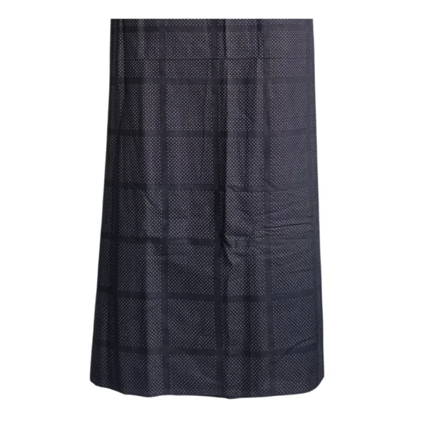 Gurung Lungi plain black checked wrap skirt – close view