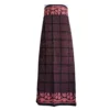 Gurung Pharia:Lungi in maroon checks with floral border on top and bottom – front view