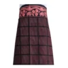 Gurung Pharia:Lungi in maroon checks with floral border on top and bottom – top view
