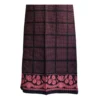 Gurung Pharia:Lungi in maroon checks with floral border on top and bottom –bottom view