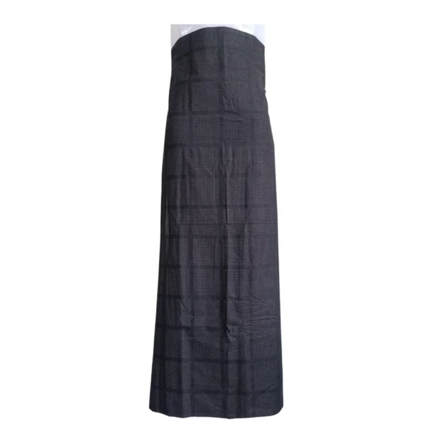 Gurung Pharia:Lungi plain black checked wrap skirt – front view