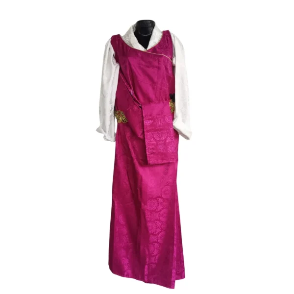 Magenta Gada – full length with brocade waist belt