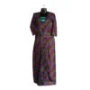 Multicolour ikat Subba gown with Teal inner – front view