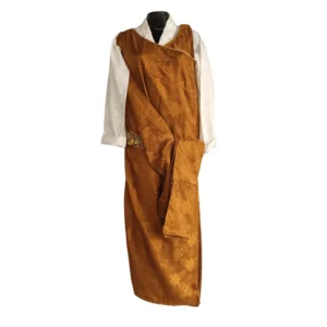 Mustard Gada – full length showing wrap drape