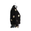 Side View of black velvet blouse