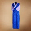 blue bakhu with lavender wonju sleeve contrast – full length front