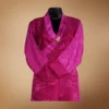 fuchsia bakhu with white wonju sleeves