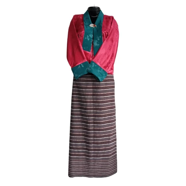 rose pink Tego with grey striped wrapper full kira set