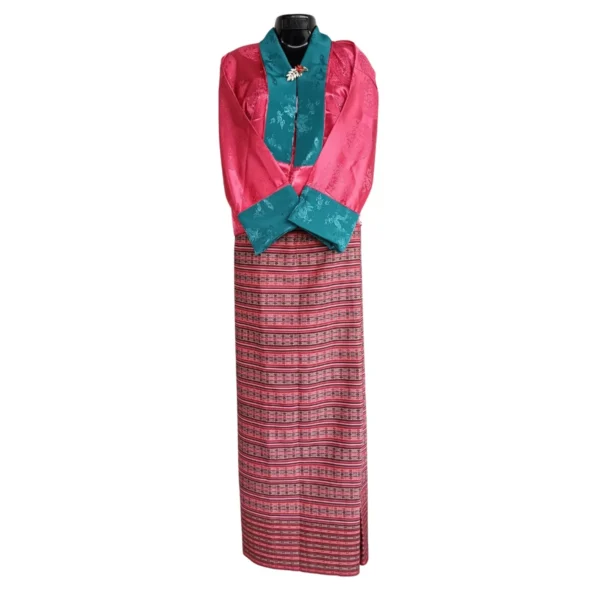 rose pink Tego with pink striped wrapper full kira set