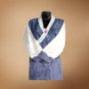 steel blue with white wonju sleeves