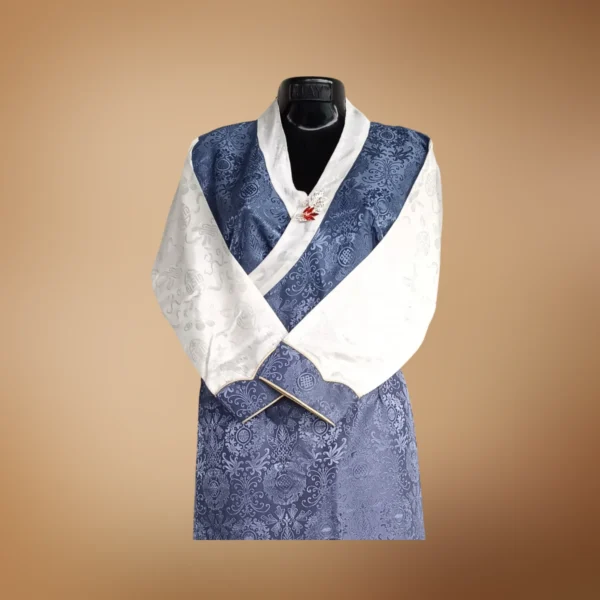 steel blue with white wonju sleeves