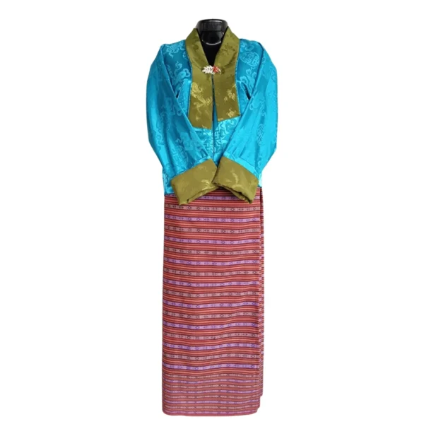 turquoise Tego with red striped wrapper full kira set