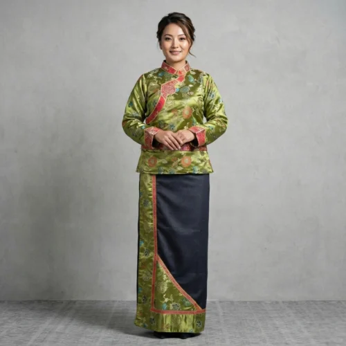 Woman in Olive Tamang set