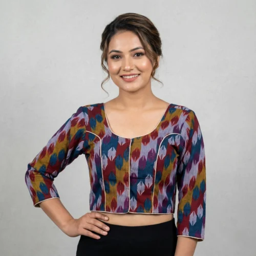 women wearing cotton blouse in mixed shades