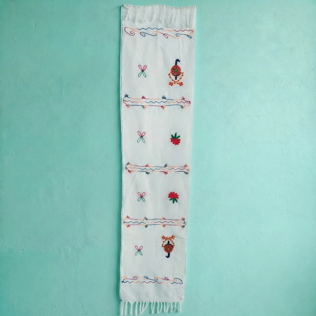 Embroidered Nepali cotton rai shawl Embroidered Nepali cotton rai shawl