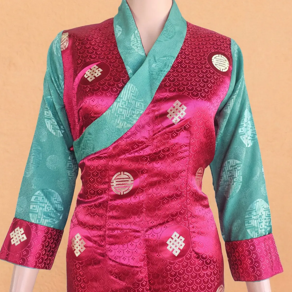 magenta One-Piece Chuba