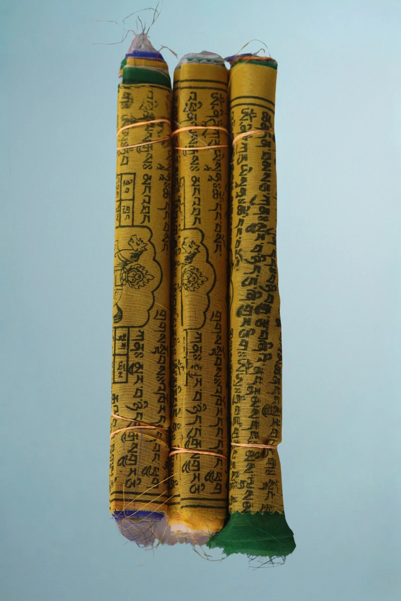 Set of 3 tibetan prayer flags for home and puja decoration (1)