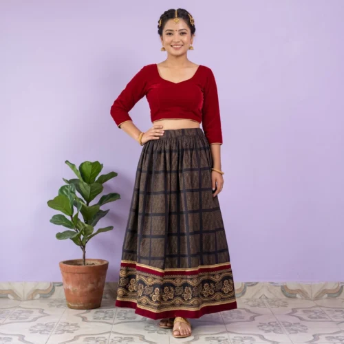magar dress new design Magar Gurung Designer Hand Embroidered Traditional Lehenga Dress