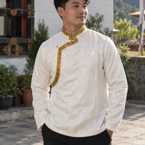 Alvin trying our Khenja Shirt
