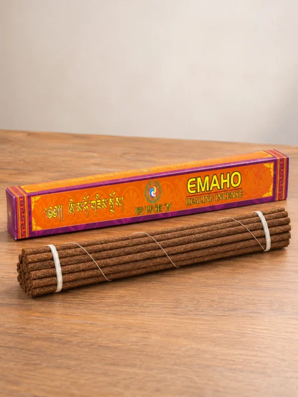 Emaho incense orange box with herbal incense sticks