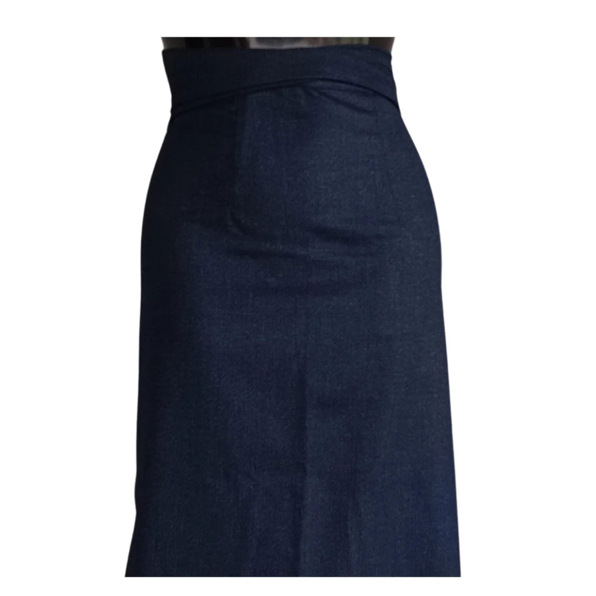 navy micro-check Half Bakhu waistband