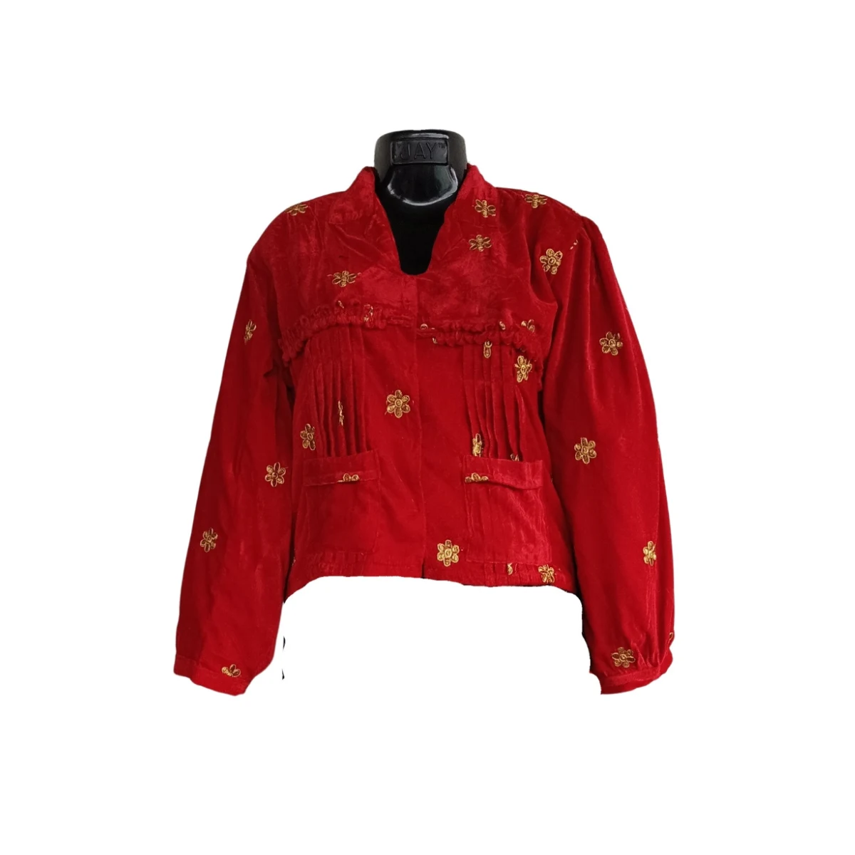 red-velvet-butti-blouse-for-rai-lehenga